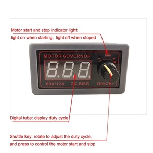 DC Motor Controller PWM Einstellbare Geschwindigkeit Digital anzeige Encoder Frequenz regler ZK-BMG DC 9-60V 12V 24V 36V 48V 12A - Product Image 3