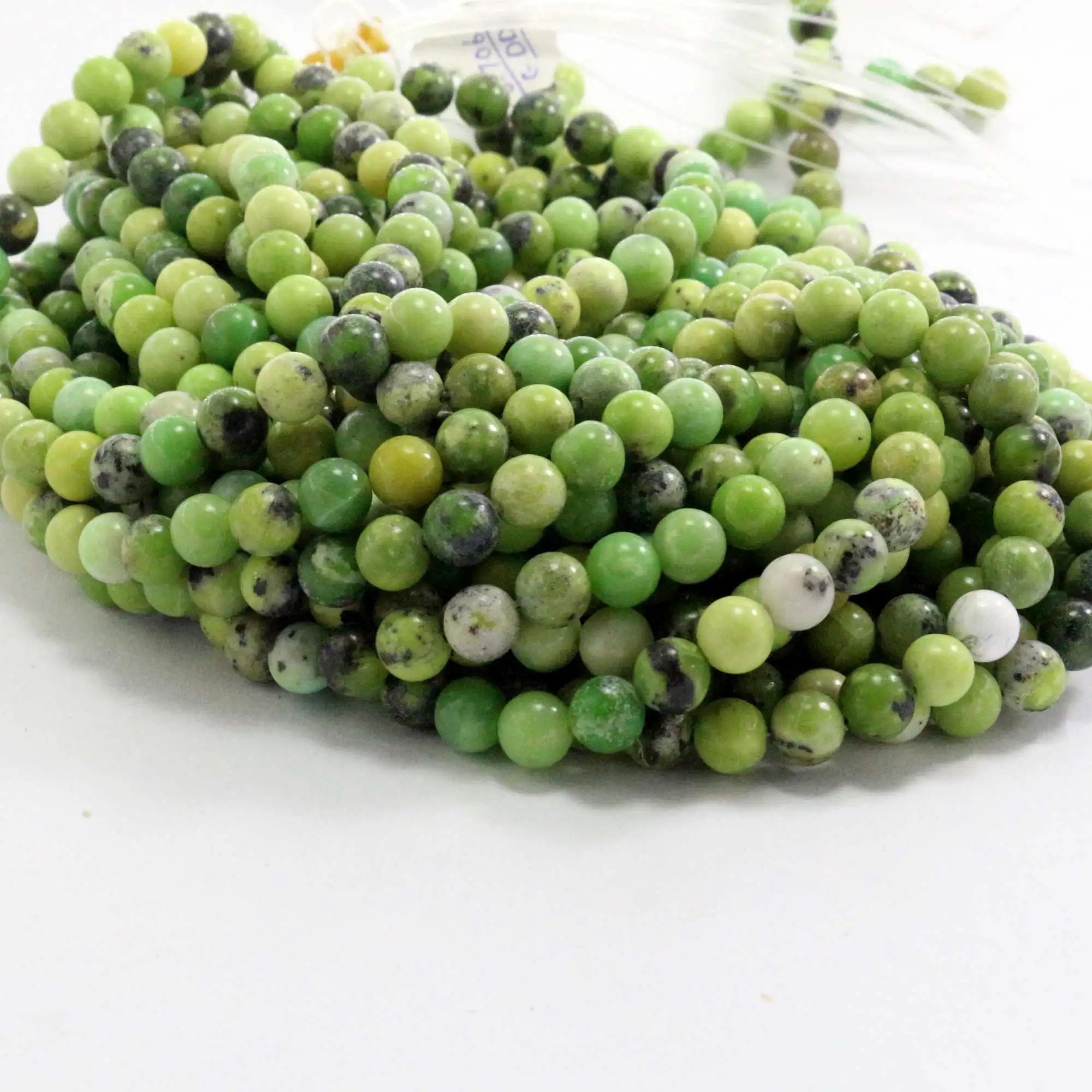 Высококачественные Натуральные Зеленые Черные хризопразы, бусины из драгоценного камня для ожерелья, оптовая продажа, заводская цена
