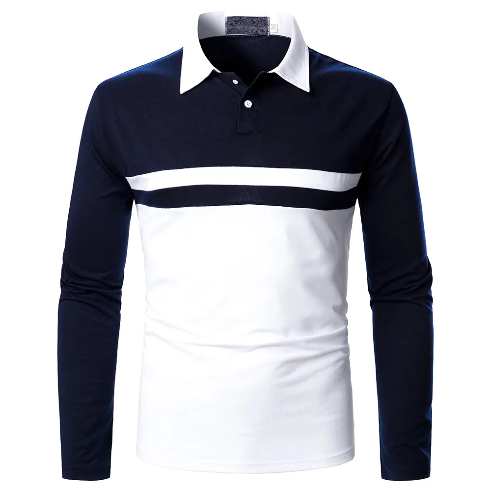 Polo de Golf para hombre, camiseta informal deportiva 100 de algodón, lisa, teñida, bordada en blanco, poliéster de alta calidad