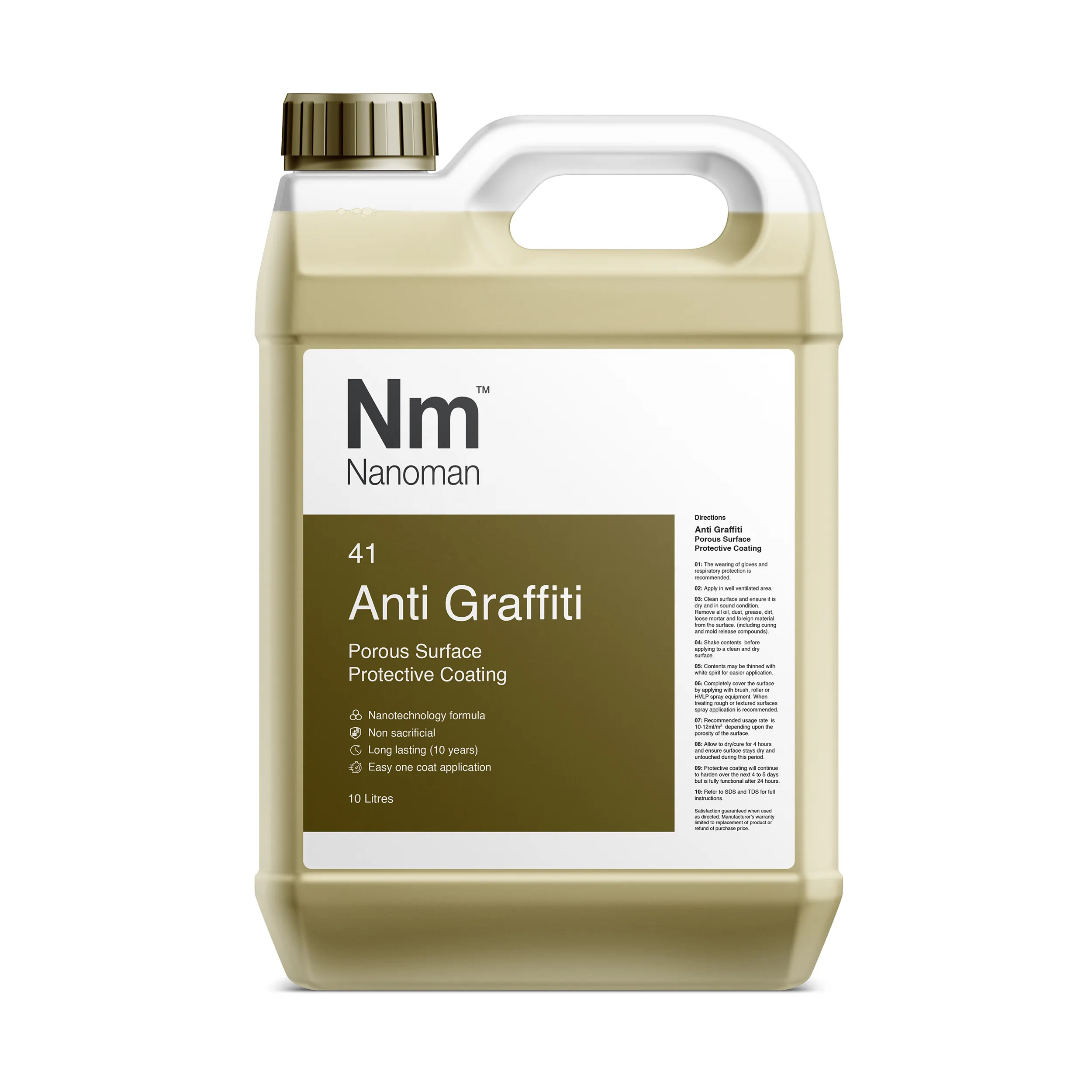 Toda a nanomã anti-grafite pedra-nano revestimento para evitar o ataque de grafite em superfícies de madeira