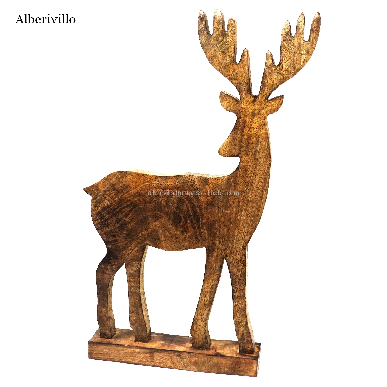 Meilleure vente meilleure qualité article cerf artisanat décoration de table de noël décor de table en bois