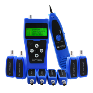 เครื่องทดสอบสายแลน LCD อเนกประสงค์ดิจิตอลทดสอบเครือข่ายสาย USB โทรศัพท์โคแอกเซียลตัวระบุระยะไกล8ตัว - Product Image 1