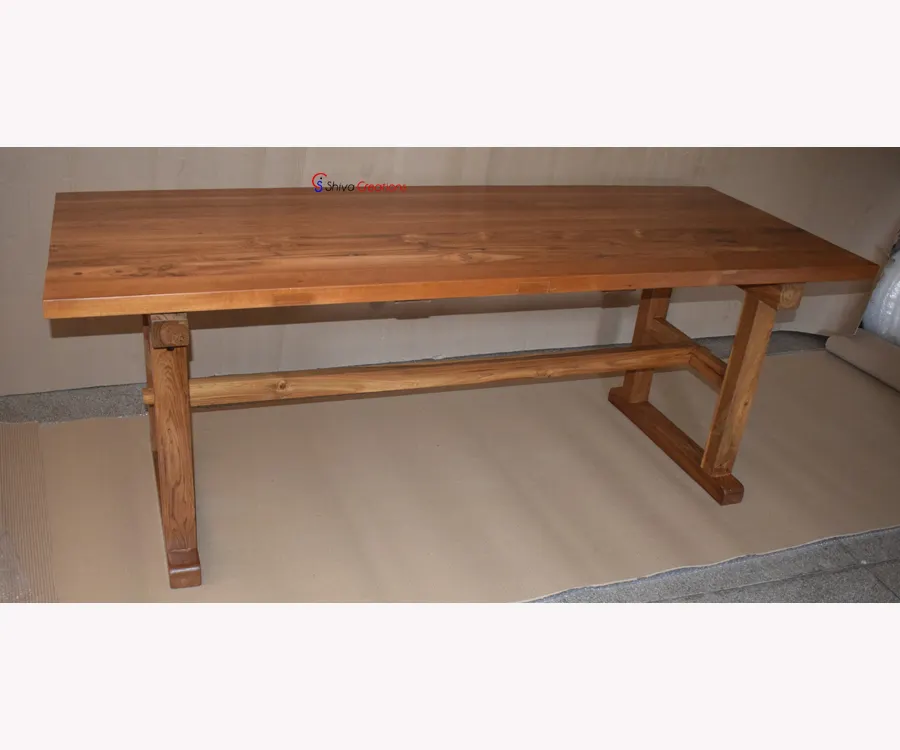 Meubles de Table à manger en bois de teck, style indien rétro personnalisé, offre spéciale