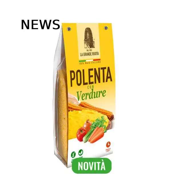 100% made in Italy Corn flour yellow for instant polenta whit vegetable 250g polenta ready in few minutes