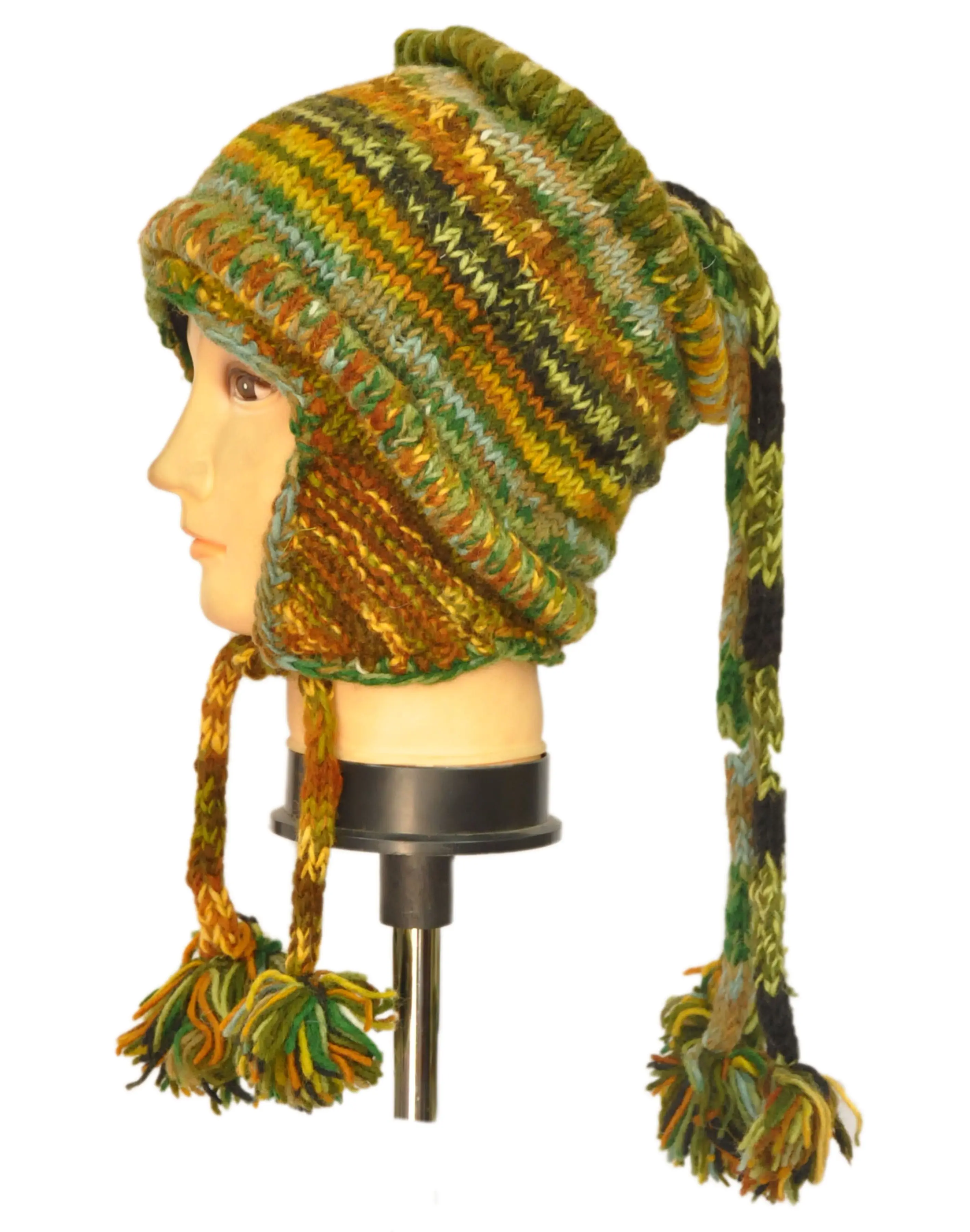 Chullo de Alpaca peruano hecho a mano, gorro con orejera. HHWTH 0011 C