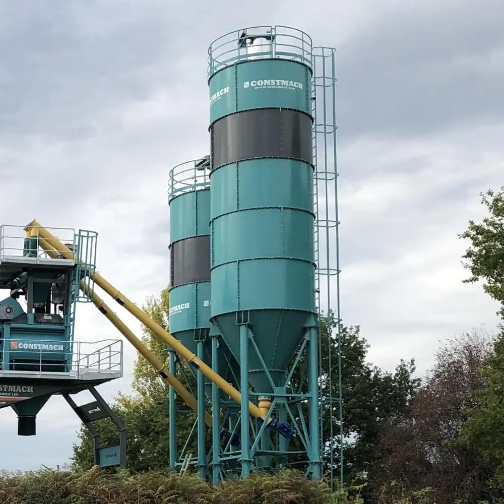 SILO de almacenamiento de cemento, tanque de cemento, planta de fabricación de Silo, bomba de trabajos de construcción en polvo, 75 toneladas de capacidad