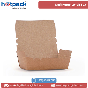 Kraft <strong>Paper</strong> KLB150 Rectangular Shape Lunch <strong>Boxes</strong> From Professional Manufacturer - Product Image 4