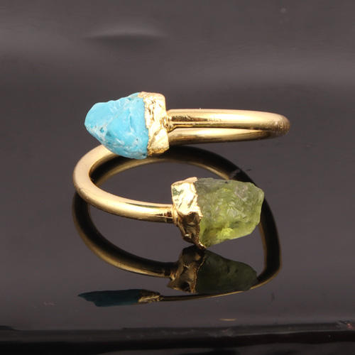 Bleu ciel et péridot