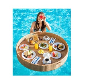 浮动早餐饮料派对服务托盘充气游泳池浮动托盘 - Product Image 1
