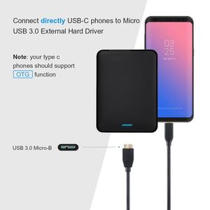用于外部硬盘驱动器的USB C型公到微型USB B 3.0公电缆 - Product Image 2