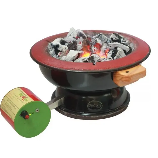 Artículo de Camping tradicional de Vietnam-Mini estufa de carbón con ventilador electrónico-producto práctico para actividades al aire libre