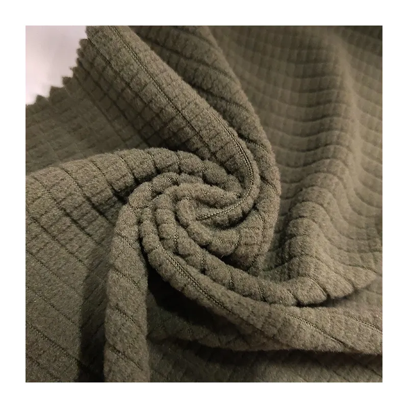 100%polyester fabric poly check brush fleece fabric textile