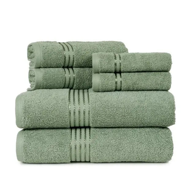 Conjunto de toalha de tecelagem dyed dobby, kit de toalhas personalizadas, confortáveis, multiuso, para academia e praia, disponível em estoque, preço no atacado