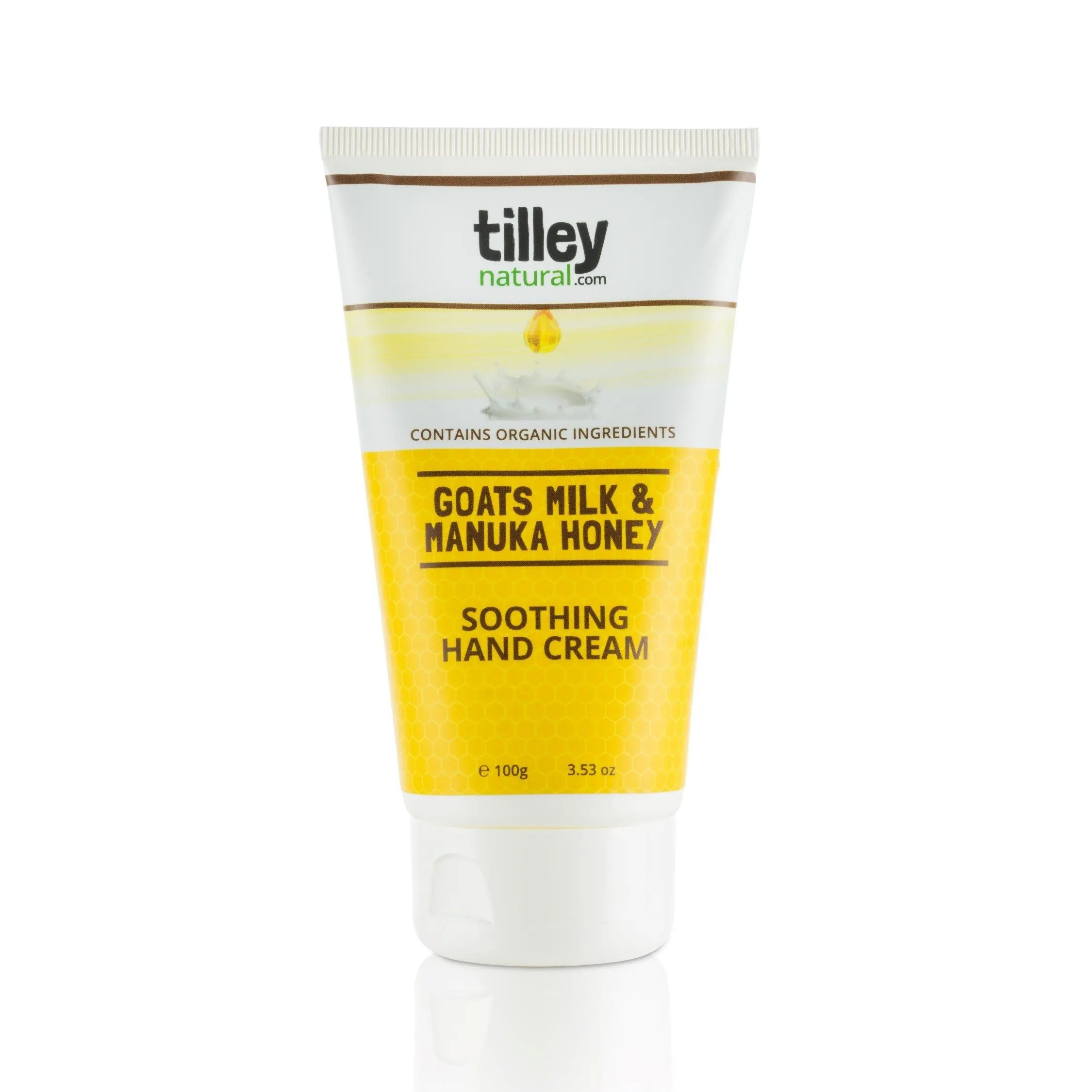 TILLEY — gobelet à base de lait naturel, gamme de miel Manuka, crème pour les mains et les ongles, 100g