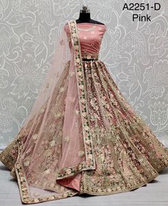 2022結婚式や特別な機会のためのデザイナーlehenga女性オンラインショッピングウェディングドレススラット、インド - Product Image 4