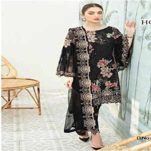 Zarif hint ve pakistan giyim tasarımcısı Georgette şalvar elbise - Product Image 1