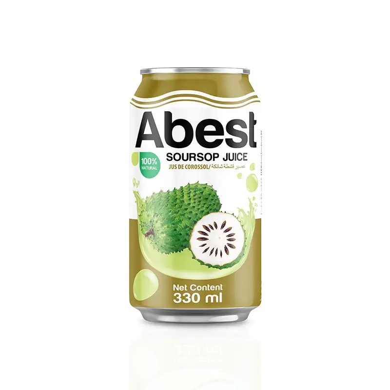 Manufacturer Soft Drink Custom Soursop Juice 330ml Abest Fruit Juice