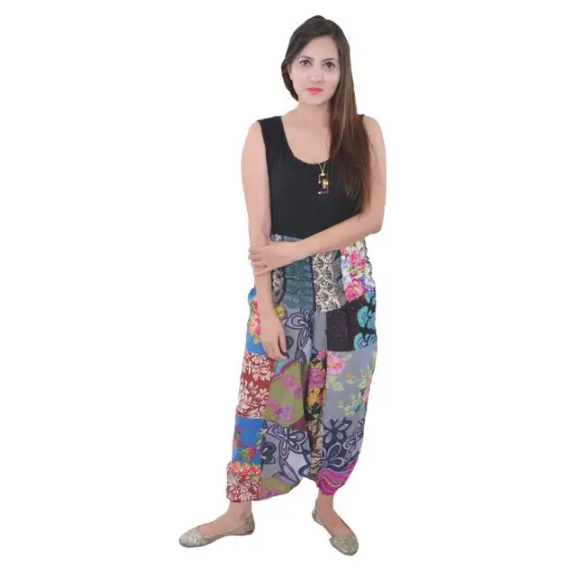 Pantalones harén de retazos con estilo para mujer, ropa Hippie de Yoga, talla libre, para verano, para fiesta y playa, nuevo