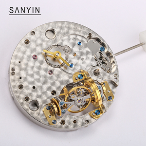 SANYIN özel OEM izle otomatik mekanik hareket parçaları aksesuarları Skelton güç rezervi uçan Tourbillon hareketi - Product Image 1