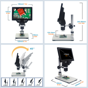 G1200 electrónica Digital LCD continua Zoom Video microscopio portátil 12MP de microscopio con 8 LEDs - Product Image 5