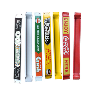 Boyalı teknik ve kabartma baskı itme çubuğu tarzı ile açık reklam Metal plaka işaretleri - Product Image 5