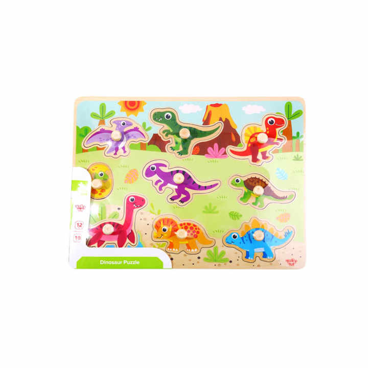 Wooden Dinosaur Shape Puzzle Educational Toys for Kids Learning Children's Play Creative Cognitive Game