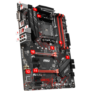 MSI B450 게이밍 플러스 MAX 사용 마더 보드 B450 칩셋 지원 1 소켓 AM4 용 2 세대 및 3 세대 AMD Ryzen 프로세서 - Product Image 5