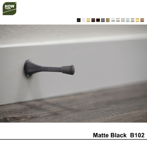 Cửa Stopper 3-Inch Trumpet Mùa Xuân Linh Hoạt Bảo Vệ Bức Tường Màu Đen Mờ - Product Image 3