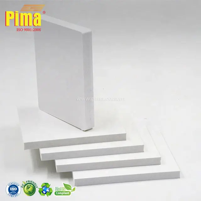 PVC plastic foam sheet high density rigid white/black extrude (Pima)