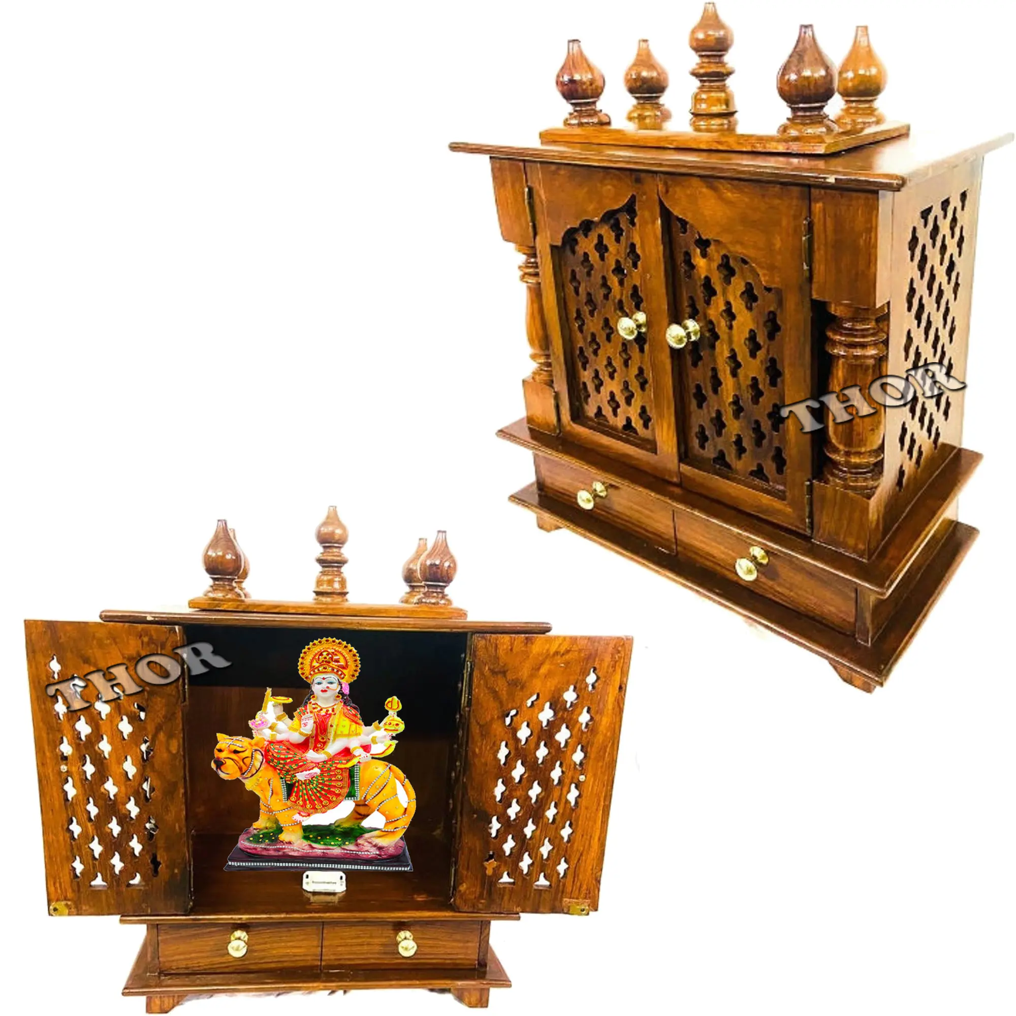 Templo de madera/Pooja Mandir/Pooja, artesanía, decoración para el hogar y la Oficina