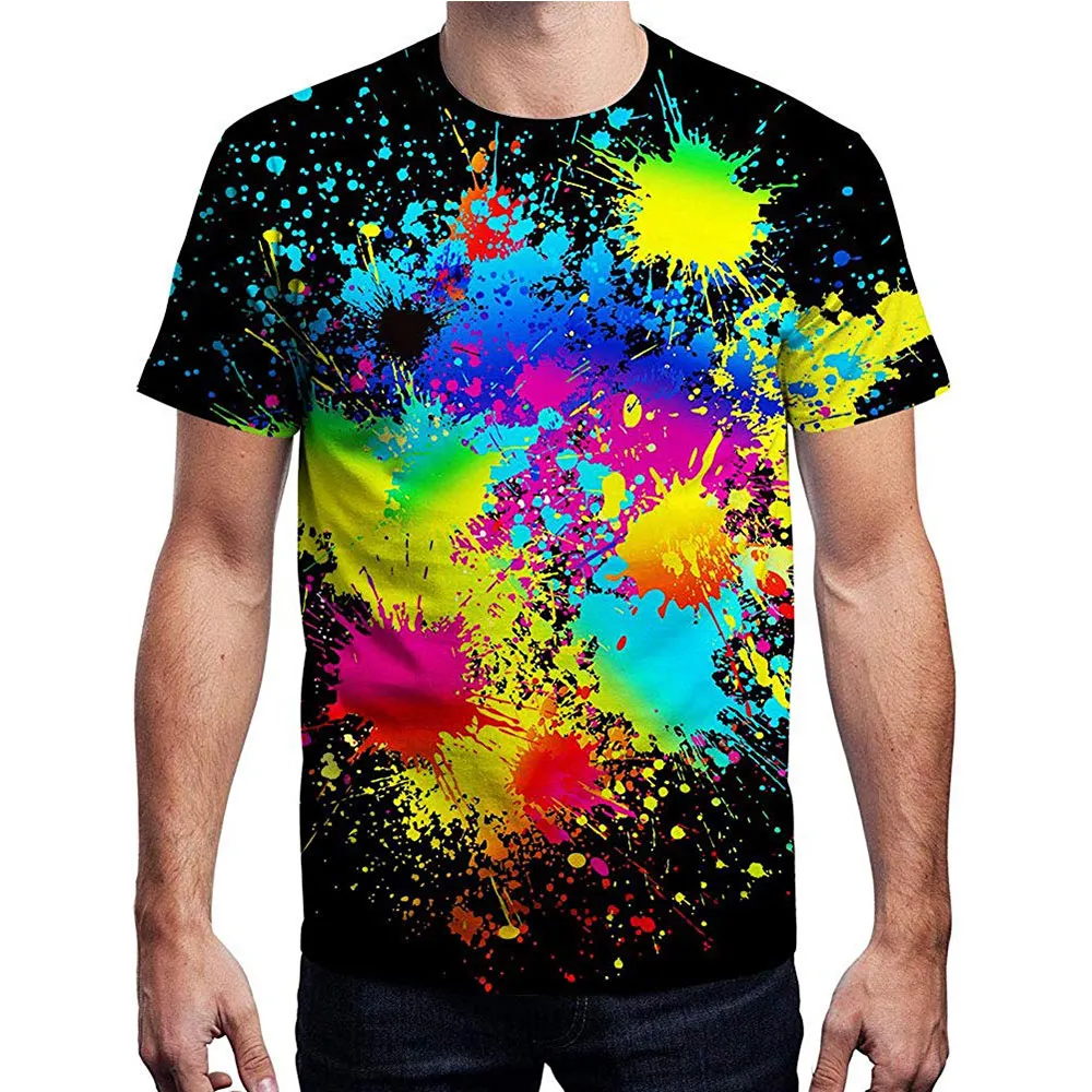 Camisetas multicolor de manga corta para niños y adultos, de algodón, Colortone