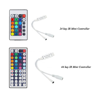 DC 12V 24V LED RGB Fernbedienung 24Key 44Key Mini IR RGB LED Strip Controller Fernbedienung 24key 44key IR LED Controller - Product Image 5