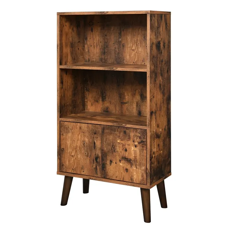 VASAGLE bookshelf modern Wooden Bookcase Shelf wood with storage cabinet for living room