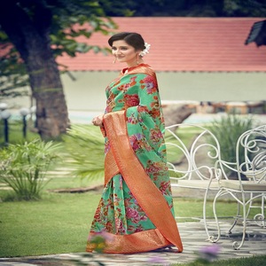 <strong>DESIGNER</strong> ORGANZA SILK SAREE - Product Image 1