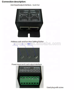 DC12-24V 4 * 4A 4ch dijital tüp DMX 512 led dekoder led denetleyici - Product Image 5