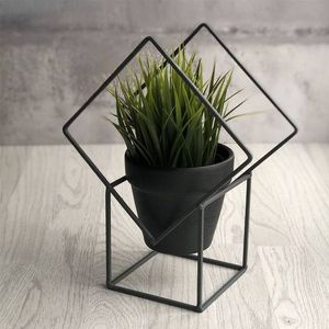 金属钢12英寸花盆花盆金属铁丝支架粉末涂层客厅阳台 - Product Image 1