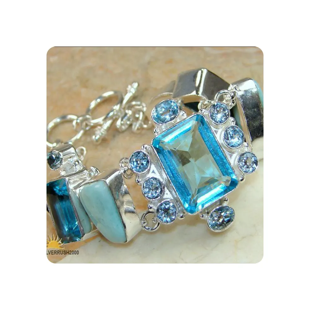 Bracciale in argento Sterling 925 alla moda da donna con pietre preziose diamantate e pietre semipreziose di perle per gioielli