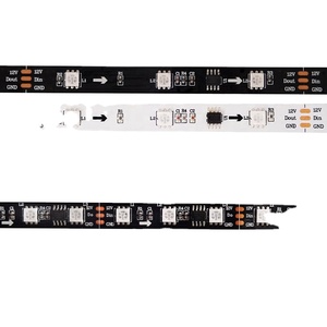 WS2811 RGB Led şerit 5050 SMD adreslenebilir 30/48/60/96/144led/m Led dış 1 Ic kontrol 3 led Normal/parlak 1m 5m DC12V - Product Image 2