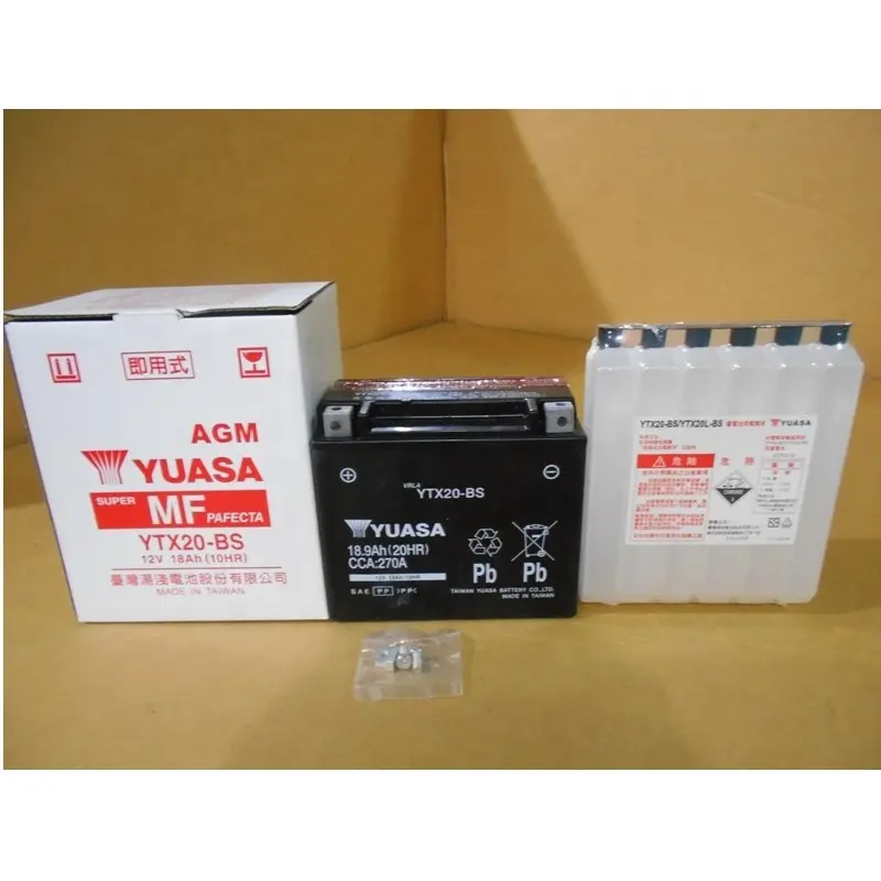 Vente en gros, batterie de livraison de conteneur YTX20-BS pour Yuasa (fabriquée à Taiwan)