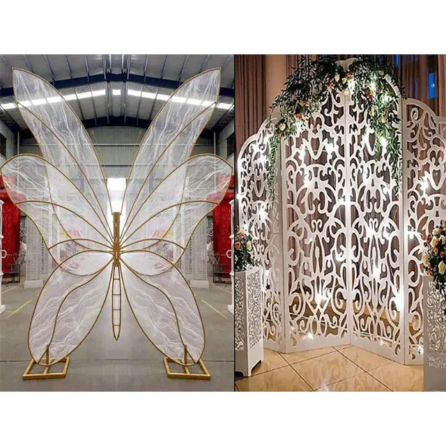 New Metal Backdrop For Wedding Stage Wrought Iron Butterfly Backdrop For Wedding Stage Luxury Wedding Stage Monet Backdrop