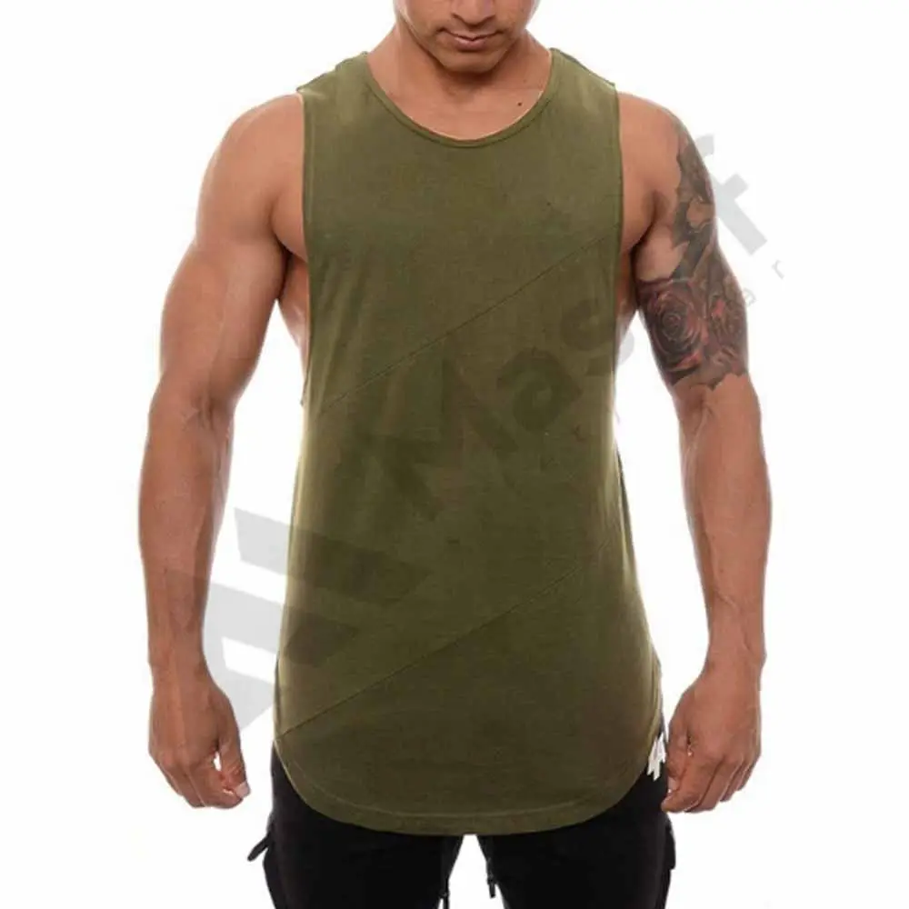 Camiseta sin mangas holgada de corte abierto para hombre, ropa de entrenamiento de Hip Hop para gimnasio, Fitness, culturismo