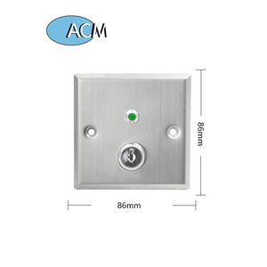 Nuovo indicatore di segnale luce Anti-vandalismo porta elettrica rilascio aperto pulsante di uscita interruttore a spinta con chiave - Product Image 3