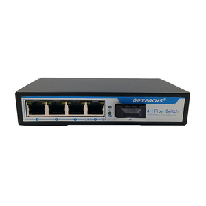 Ethernet Netlink rj45 4 <strong>port</strong> Ethernet Transmission 1port Optical Fiber Switch Mini Bridging Media Analog to <strong>IP</strong> Camera Converter - Product Image 1