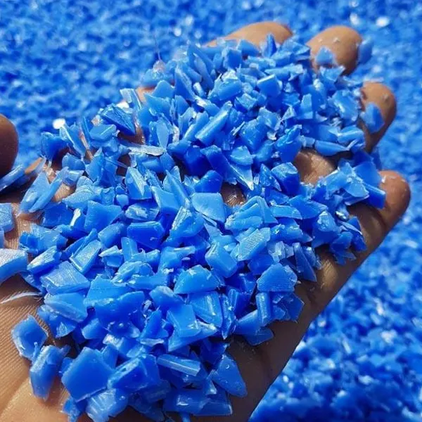 HDPE davul Regrind plastik hurda/HDPE mavi regrind doğal endüstriyel atık şişe veya ambalaj