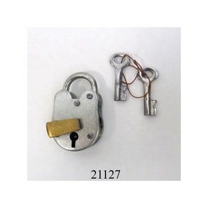 Yüksek kaliteli demir tuşları ve kilit özelleştirilmiş el yapımı hint antika üreme demir ped kilidi ihracatçısı - Product Image 1