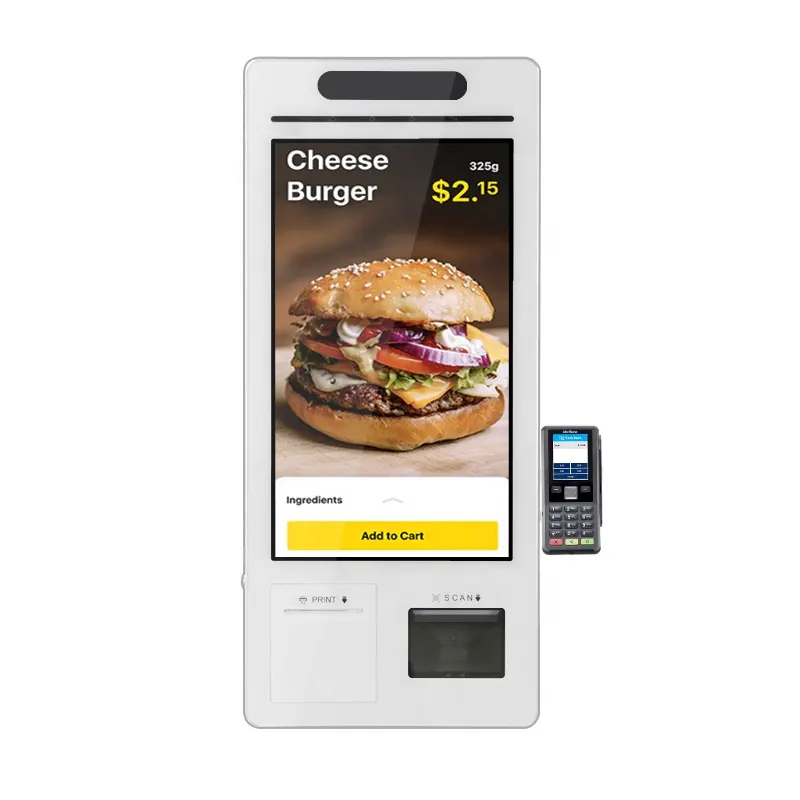 Cashless pagamento ordem de pagamento quiosque quiosque quiosque restaurante auto auto máquina de ordem de serviço para auto ordem fast food