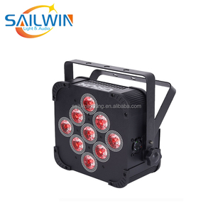 Professional WiFi and <strong>DMX</strong> <strong>Wireless</strong> <strong>Control</strong> <strong>RGBWA</strong>+UV 9x18w Flat LED Wash Par Light With Battery Powered - Product Image 2