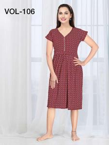 最新のコットンインディアンプリント女性のためのさまざまなナイティデザイン - Product Image 3