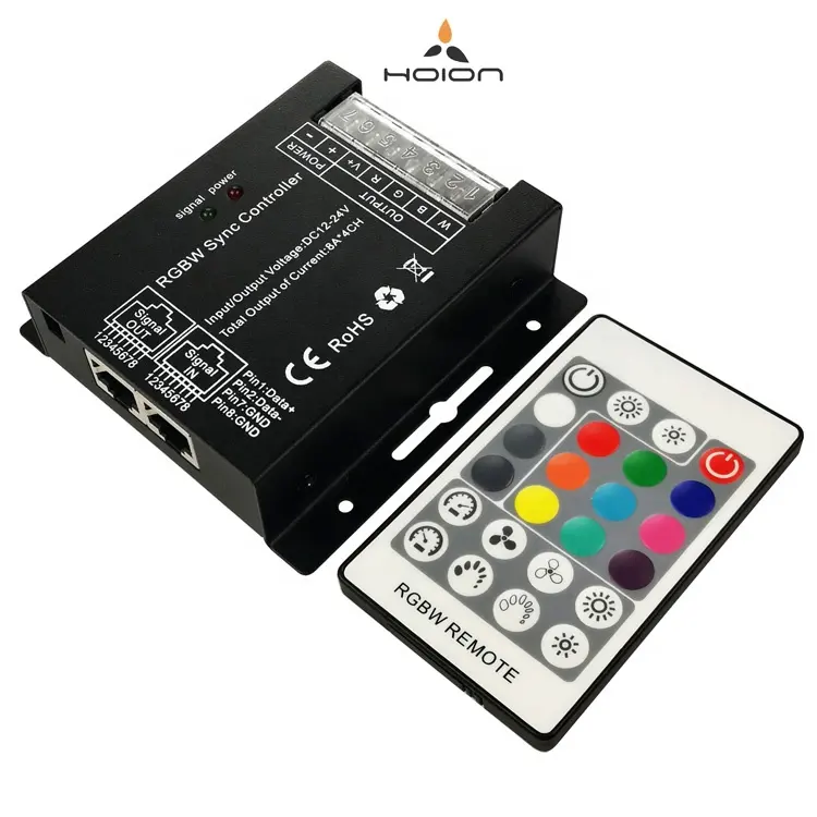 RGBW 컬러 제어 PWM 다채로운 디밍 변경 4CH 무선 LED 스트립 RGBW 컨트롤러 RF 24 키 원격
