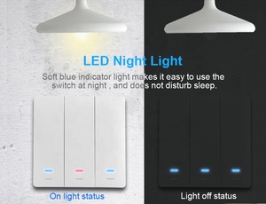 Vita intelligente Senza Fili Interruttore di Pulsante UE 86 Formato Timer di Controllo Vocale Alexa Google Assistente WiFi Smart 3 Gang Luce interruttore della parete - Product Image 4